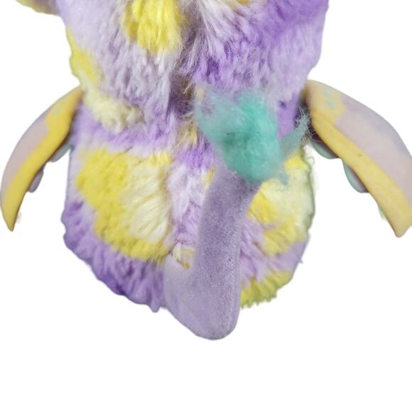 Hatchimals Interactive Plush Toy, Purple Yellow, Eyes Light Up, Works, 7" - Picture 10 of 14